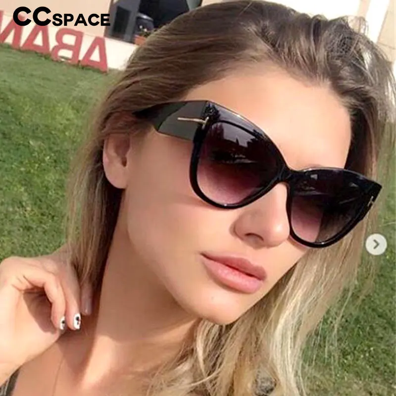 47258 солнцезащитные очки кошачий глаз с большой оправой для мужчин и женщин модные