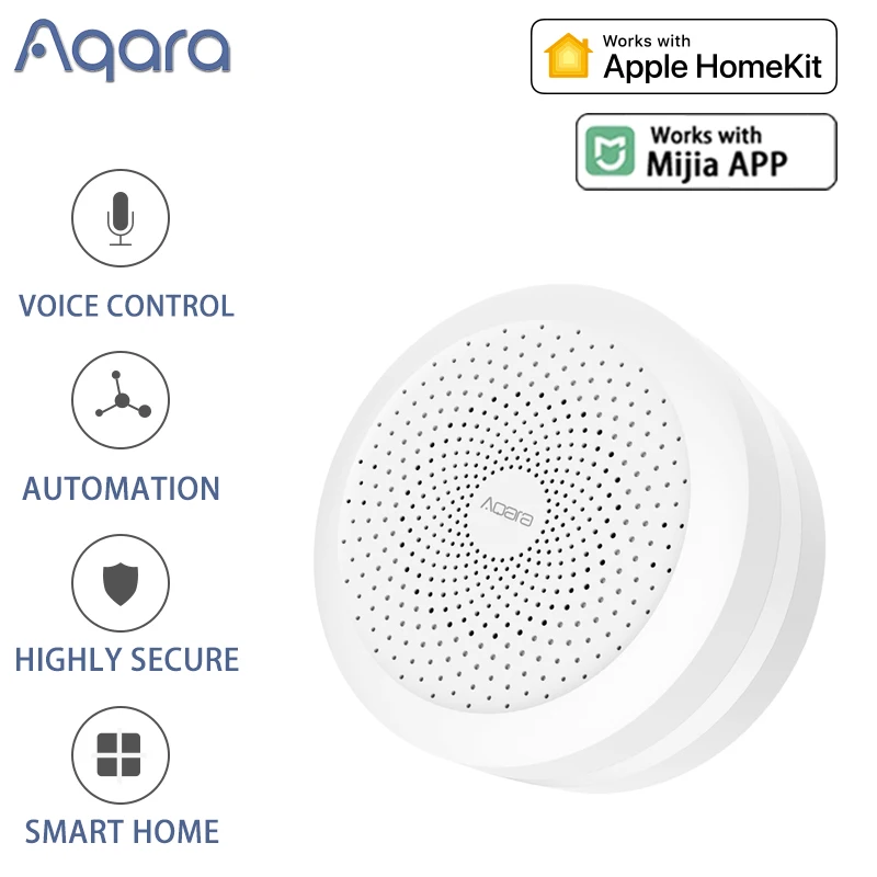 Блок управления умным домом Aqara хаб с светильник кой для умного дома работает