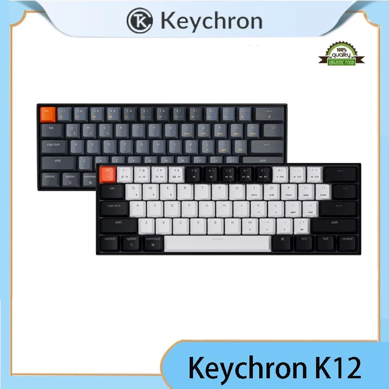 

Беспроводная механическая клавиатура Keychron K12 A, игровая клавиатура с белым фоном и механическими переключателями Gateron, бесплатная доставка