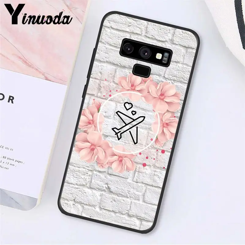 Yinuoda путешествия мир розовый бумажный самолет телефонная связь для Samsung Galaxy A50 Note7