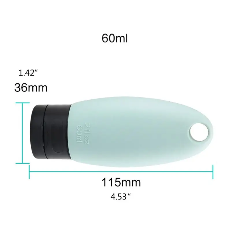 

3Pcs Portable Silicone Refillable Container Squeezable Reusable Hand Sanitizer Empty Travel Bottle with Keychain Carrier