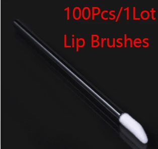 100Pcs Lip Brush 6 шт./компл. Матовая жидкая губная помада блеск для губ оттенок в Корейском стиле комплект для губ блеск для губ Красота глазурованная Водонепроницаемый nyxed макияж - Цвет: 100Pcs Lip Brush
