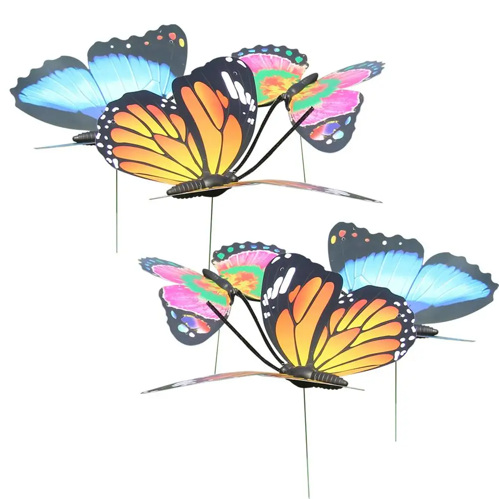 Искусственная бабочка 40 см садовая яркая ярких цветов украшение для сада