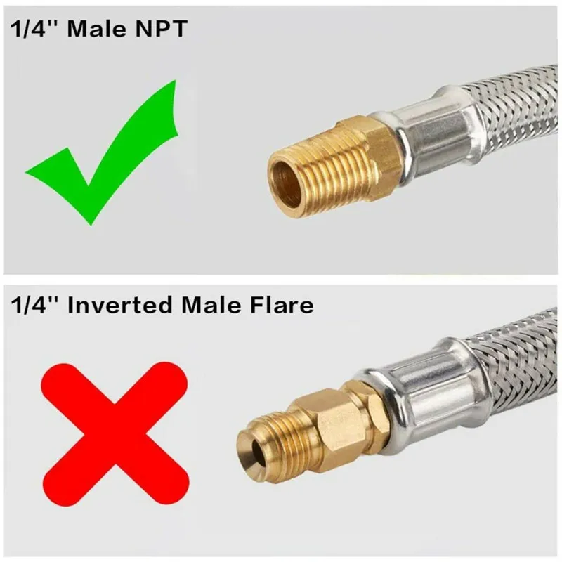 VOGVIGO 12 дюймовый Модернизированный Плетеный 1/4 NPT RV пропановый отрезной шланг с