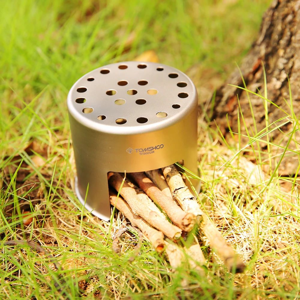 Титановая походная плита портативный светильник карманная дровяная горелка для