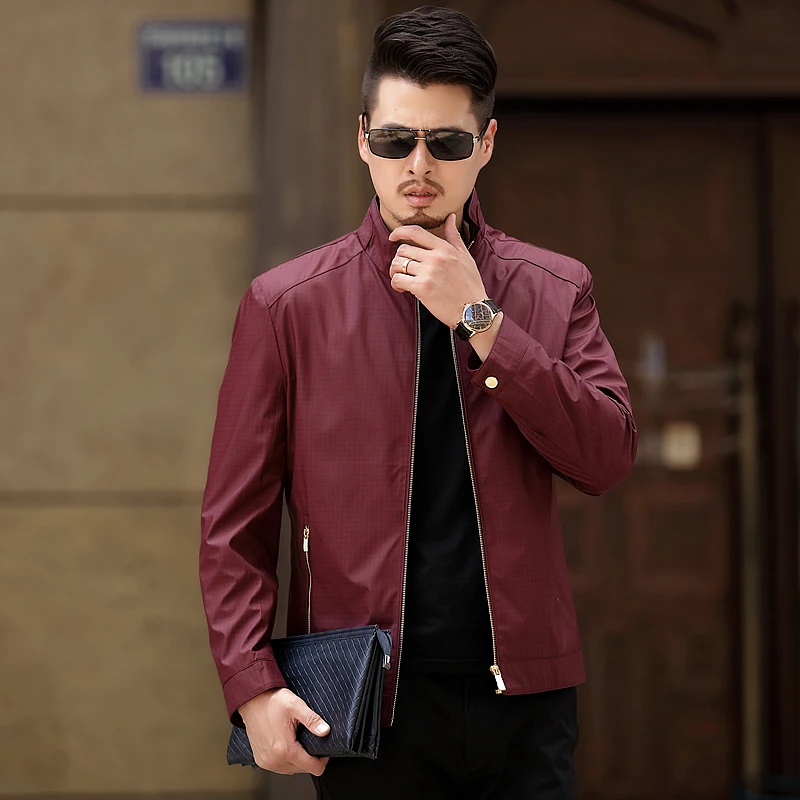 Мужские куртки и пальто на весну, лето, осень, Jaqueta Masculina, мужские повседневные модные куртки на молнии большого размера, Hombre - Цвет: Лаванда