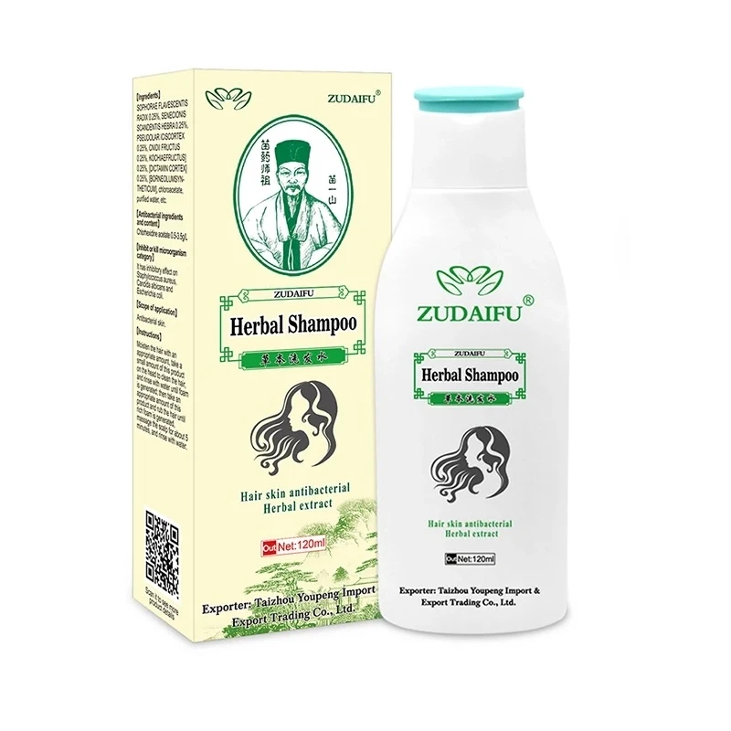 

120ML Zudaifu Psoriasis Eczema Herbal Ginseng Treatment Shampoo Mite Growth and RemovalCare Repair Hair Antibacterial Serum