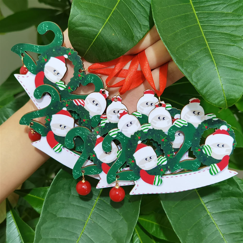 

2020 Quarantine Personalized Ornaments Christmas Tree Hanging Pendant Holiday Decorations Creative Gifts For Family Members