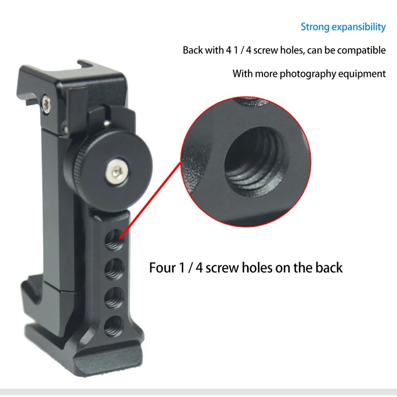 

Cold Shoe Tripod Mount Holder Vertical Style Clamp for iPhone 11 Pro Max X Android Smartphone Video Vlog Kit