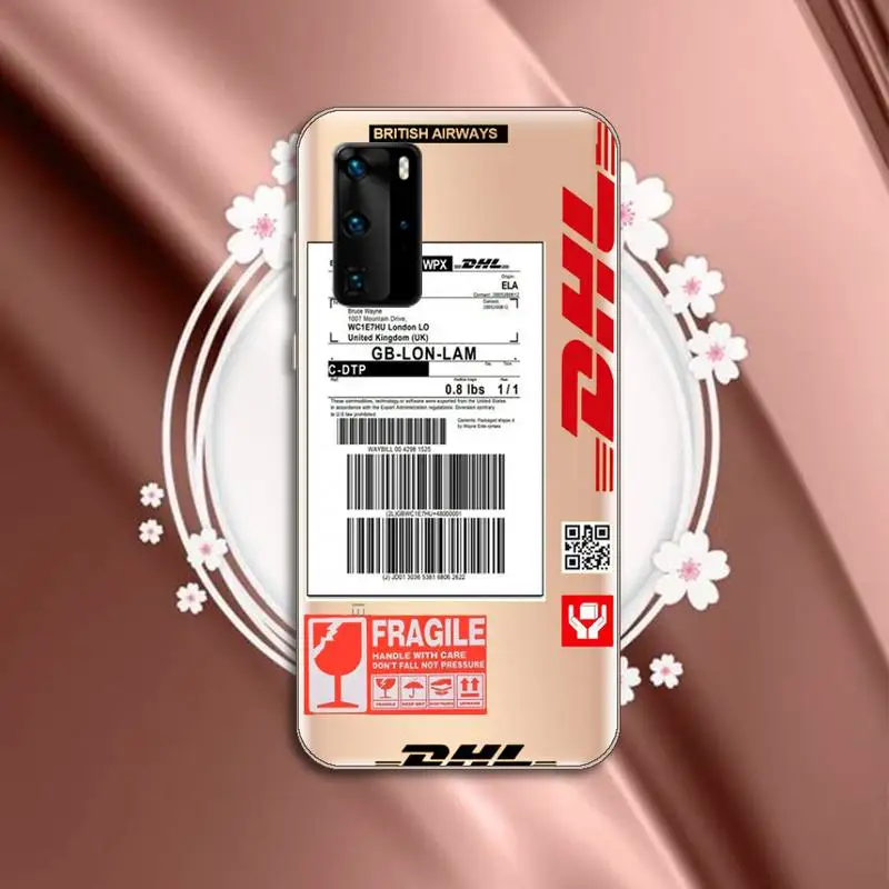 

DHL Express 50th Anniversary Edition Label Phone Case Transparent for Huawei P honor 8 10i 20 30 40 smart 2019