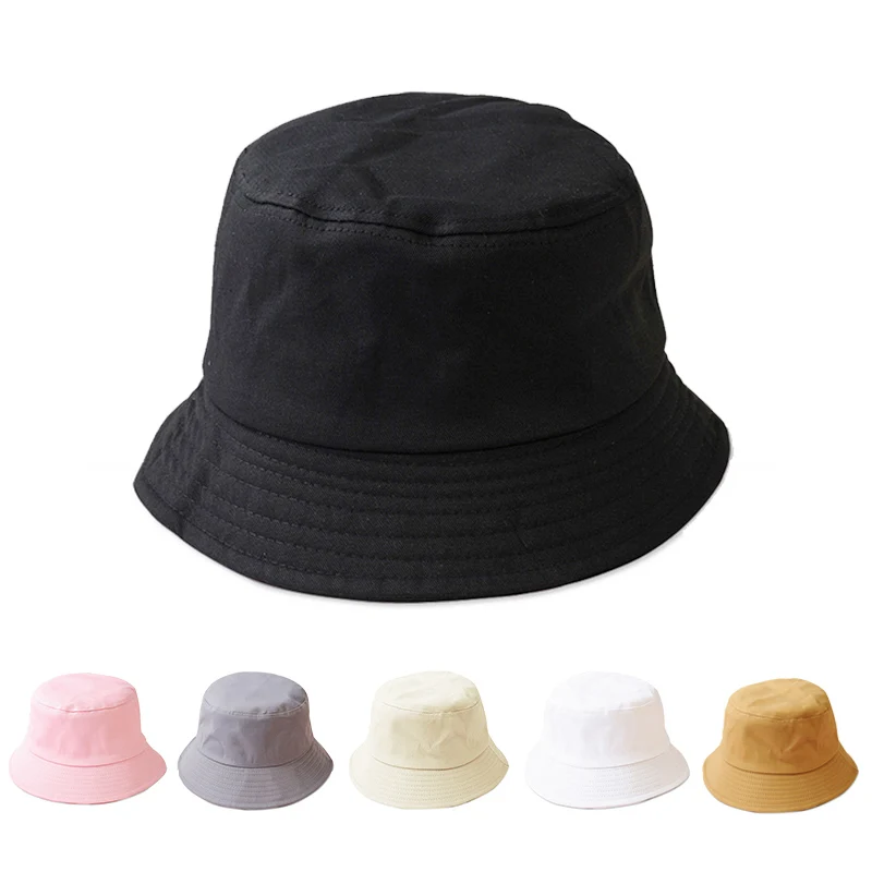

Fashion Solid Color Bucket Hat Spring Summer Fisherman Hat Outdoor Women Panama Cap Lady Girls Beach Sun Caps