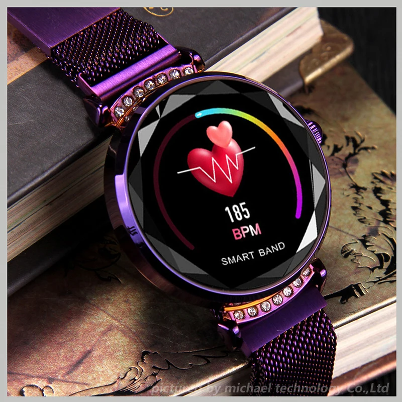 Смарт часы для женщин Водонепроницаемый фитнес трекер браслет сердечного ритма