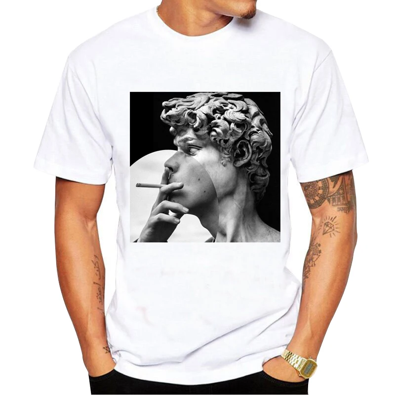 Футболка Микеланджело модная Новая графическая уличная одежда футболка harajuku