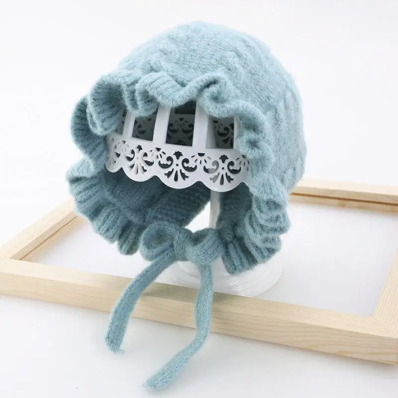 

Baby Cotton Hat Adjustable Bow Winter Children Hat Cute Cap for Girls Boys Fashion Solid Candy Color Girls Hat Baby Beanies