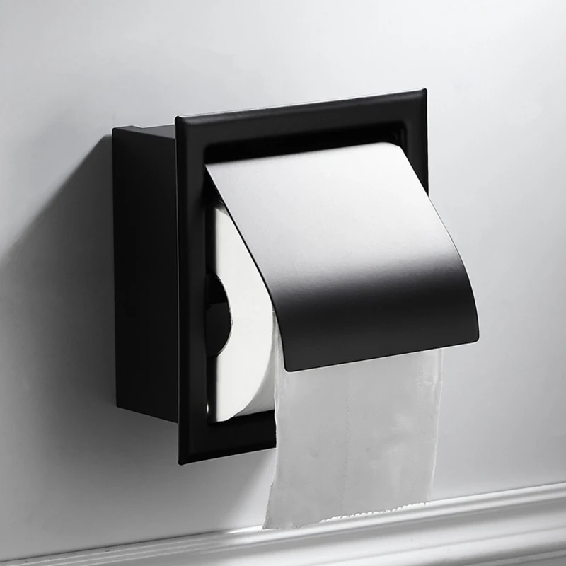 

Stainless Steel Toilet Paper Holder Wall-mounted Paper Towel Holder Household Bathroom Roll Paper Storage Rack