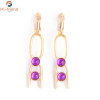 game fate grand order earrings gilgamesh cosplay fgo purple gold pendant ear clip props for women man party costume jewelry