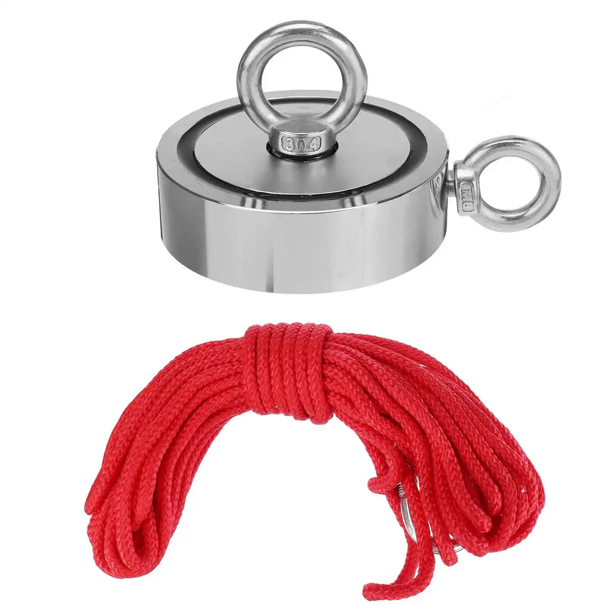 

600KG D94mm Super Strong Neodymium Magnet Salvage Magnet Deep Seas Fishing Magnet Holder Pulling Mounting Pot With Ring Eyebolt