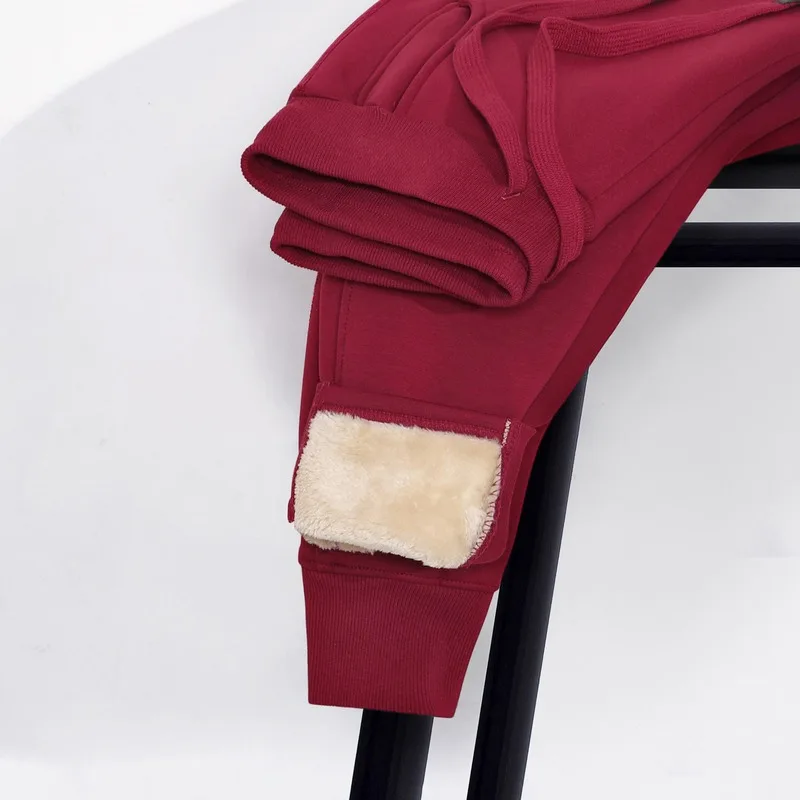 

Add fleece sports pants for women loose winter padded protective pants casual wear warm cotton pants lamb cashmere pantschildren