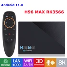 H96 Max 3566 Android 11. ТВ-приставка 0, RockChip RK3566, 2,4G, 5G, Wi-Fi, 8K, 8G, 128G, 64G, 1000M, h96max, BT 4. Приставка 0 4G 32G