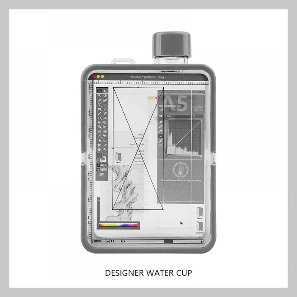 

Кружка для холодной воды, квадратная, пластиковая, А5, 350 мл