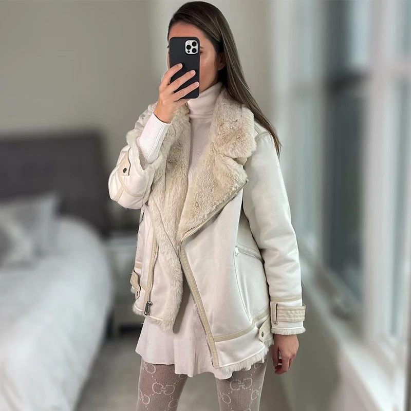 Новинка 2021 модная замшевая Женская куртка Ardm коричневого цвета винтажное