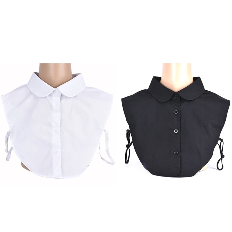 

Fake Collar For Shirt Detachable Collars Solid Shirt Lapel Blouse Top Men Women Black White Clothes Shirt Accessories DropShip