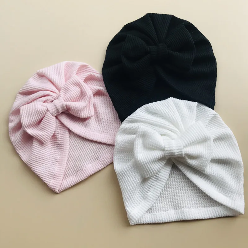 

Fashion Cute Big Bow Baby Hat Soft Baby Girl Hat Turban Infant Toddler Baby Bonnet Caps Headwraps Kids Hat Beanies