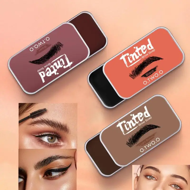 

NEW Eyebrow Soap Wax Brow Styling Gel Eyebrow Enhancer Fluffy Feathery Brows Pomade Cosmetics With Brush Tint For Eyebrow TSLM1