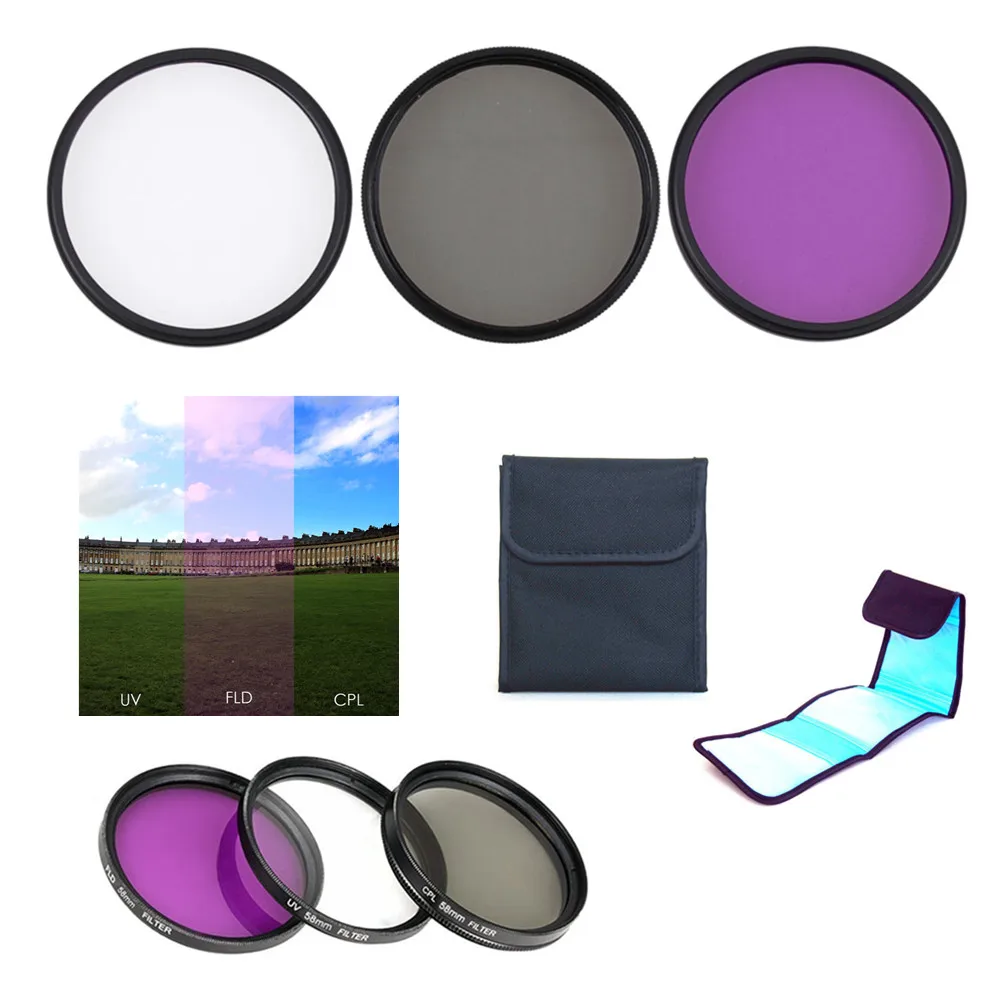 40,5 мм бленда для объектива UV CPL FLD Комплект для sony A6500 A6400 A6300 A6100 A6000 A5100 A5000 NEX-6 NEX-5T NEX-3N Камера с 16-50 мм объектив