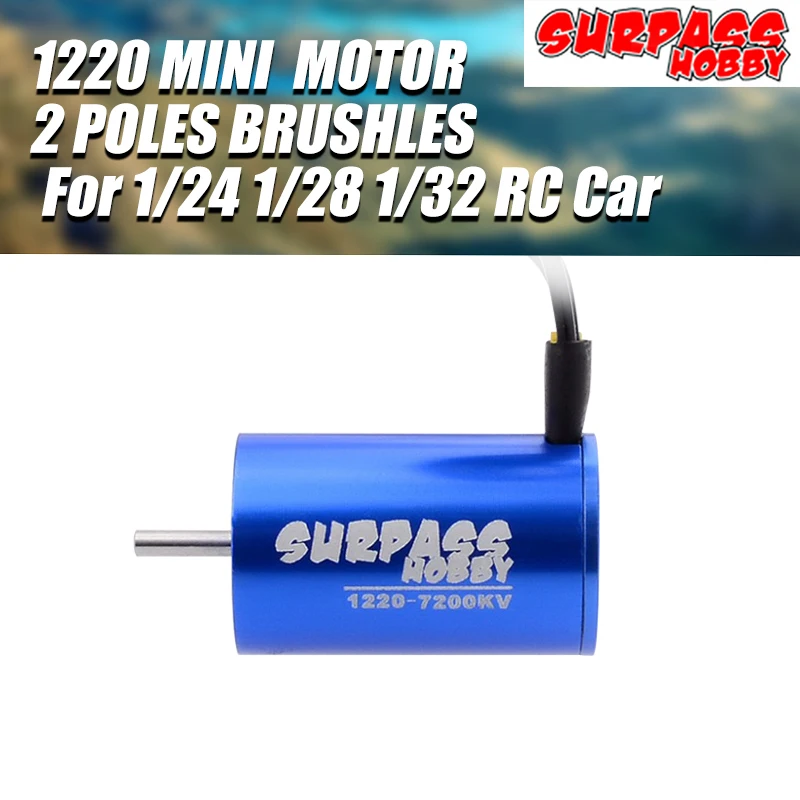Бесщеточный двигатель SURPASS HOBBY 1220 7200KV для Kyosho Firelap MINI-Z Racer RWD AWD FWD Багги Monster 1/24 1/28 1/32
