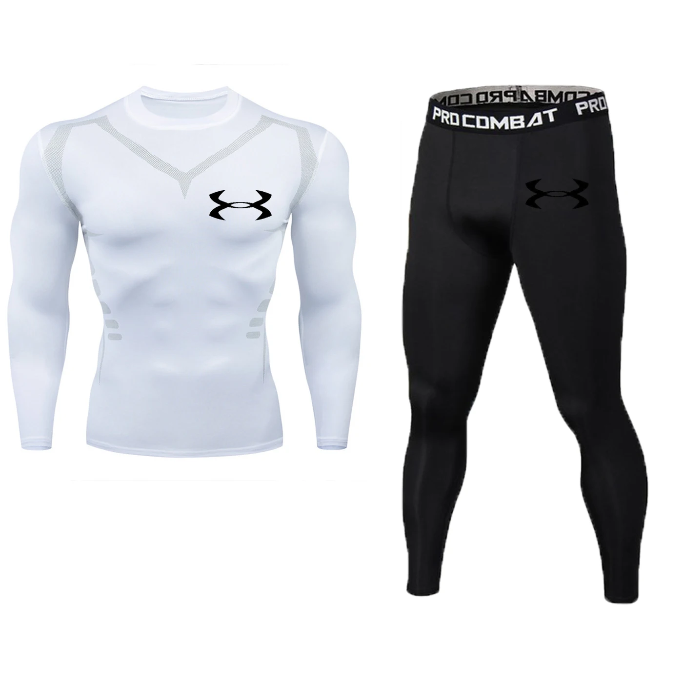 Mma rashguard Мужская многофункциональная футболка для фитнеса, набор мужских брюк с 3d принтом, термобелье, одежда MMA S-XXXXL