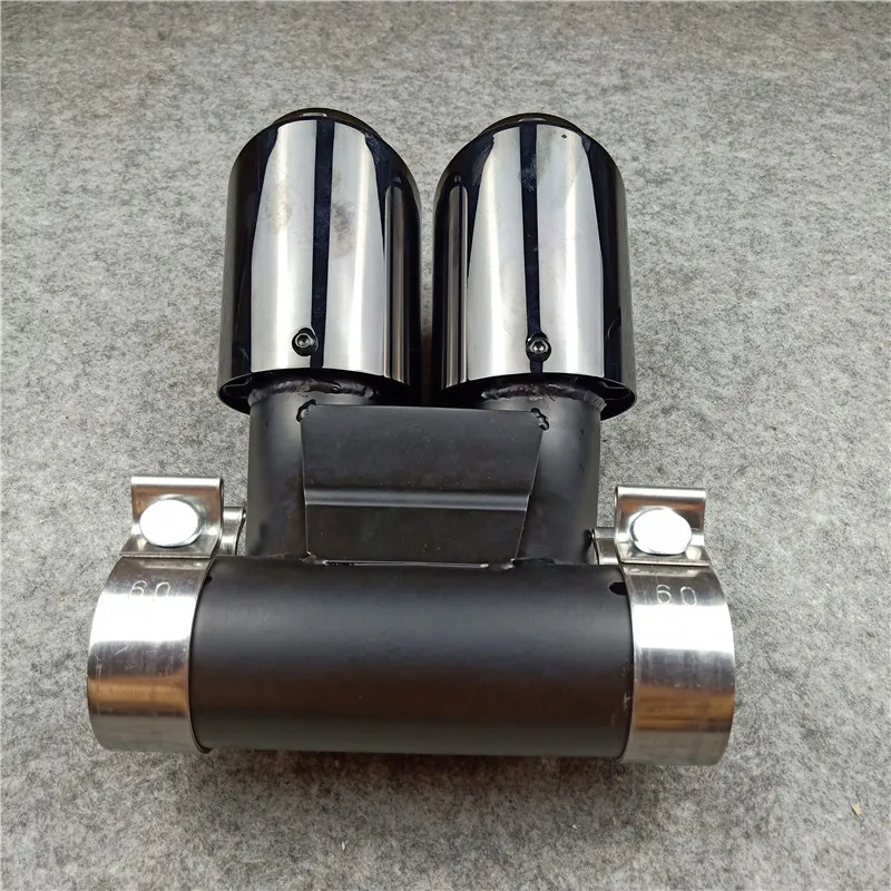 1 Piece Glossy Black Stainless Steel Muffler Tip For Porsche 718 Car Accessories Silver Tailpipe Exhaust pipe | Автомобили и