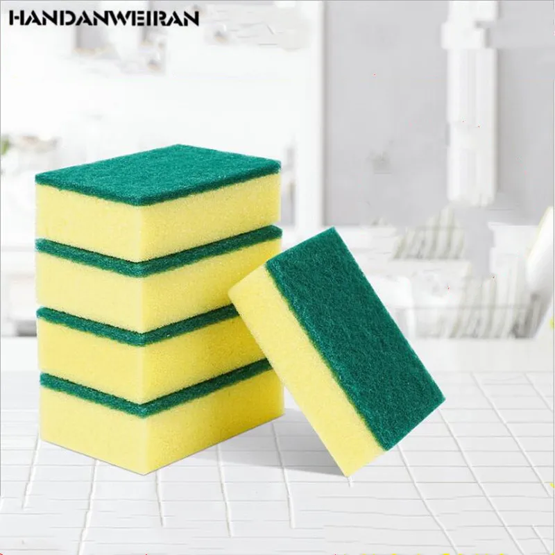 10 шт. двухсторонняя дезактивационная губка меламиновая для кухонной посуды нано