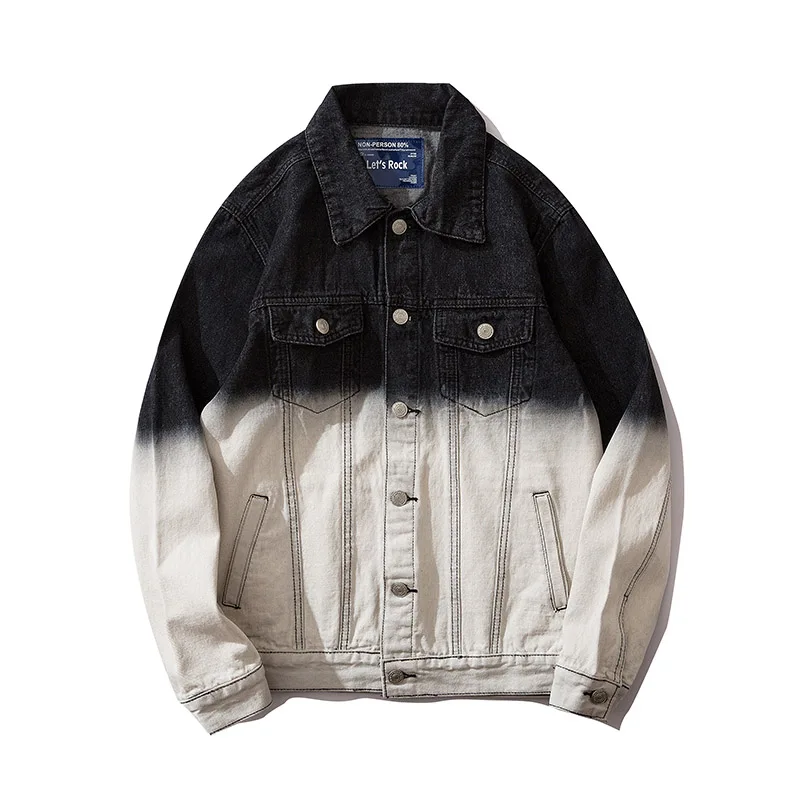 Мужские комбинезоны в стиле ретро с градиентом японском Харадзюку джинсовые