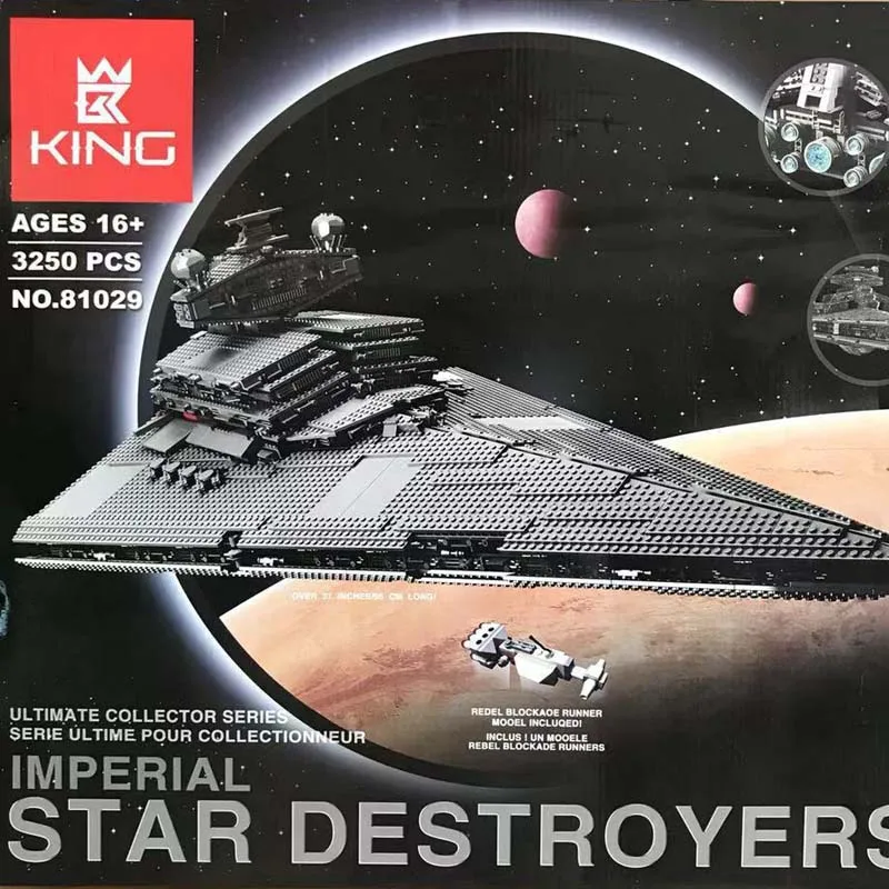 В наличии UCS 81098 имперский Звездный Разрушитель план фильма Звездные войны