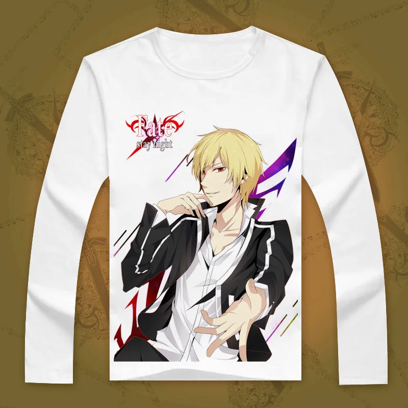 Fate Stay Night Косплей Футболка Гильгамеш весенне-осенняя футболка с длинными
