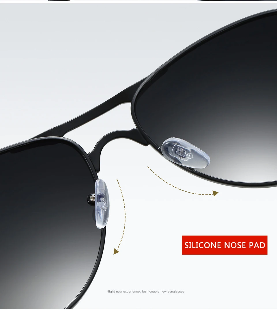 

ZXRCYYL Luxury Brand Polarized Sunglasses Men Women Gradient Lens Alloy metal frame Round Sun glasses Pilot Driving