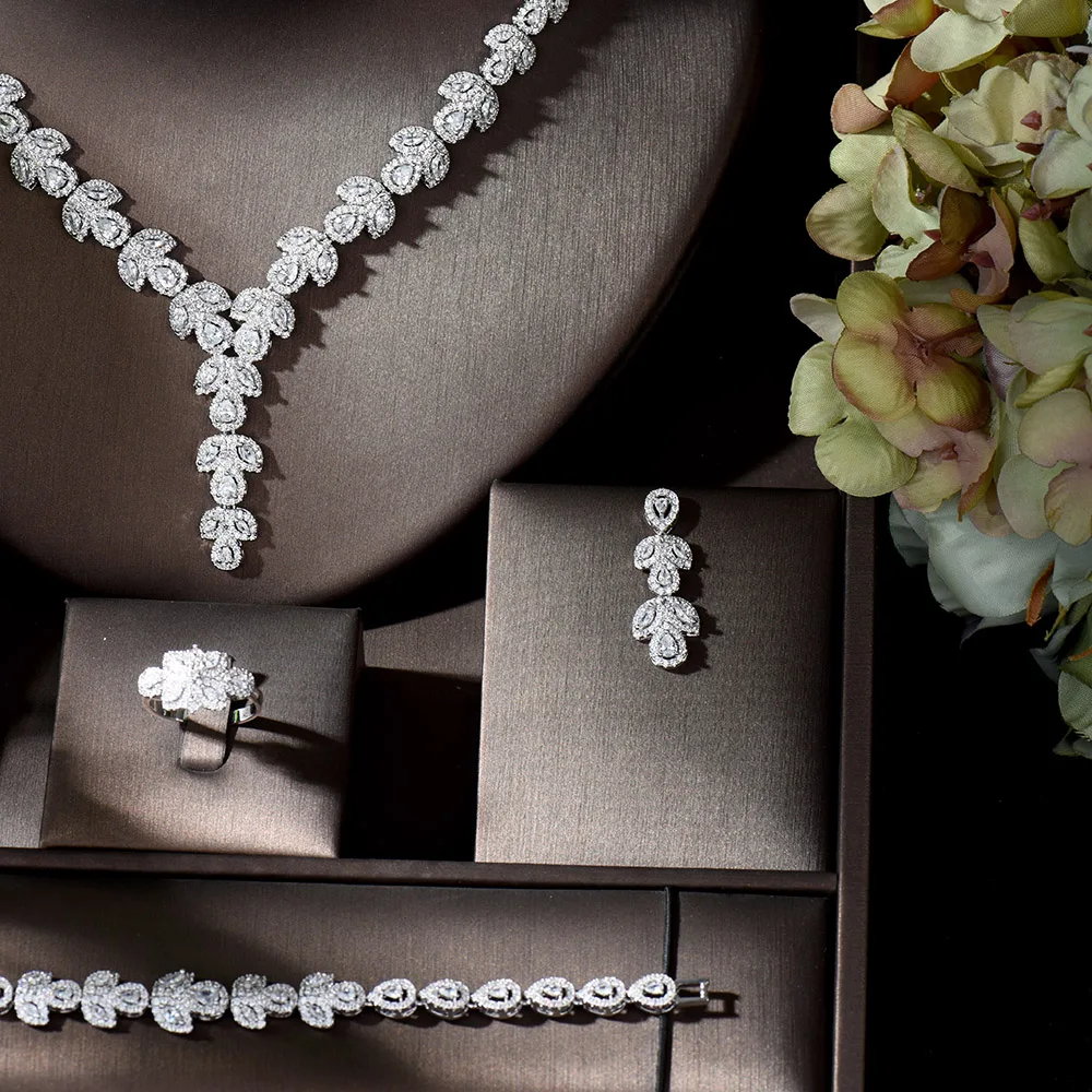 HIBRIDE классический простой дизайн 2 тона серьги Цепочки и ожерелья ювелирные