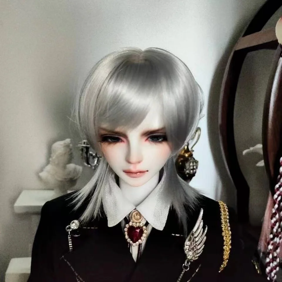 Мужская кукла с короткими волосами Детские волосы молочный шелк