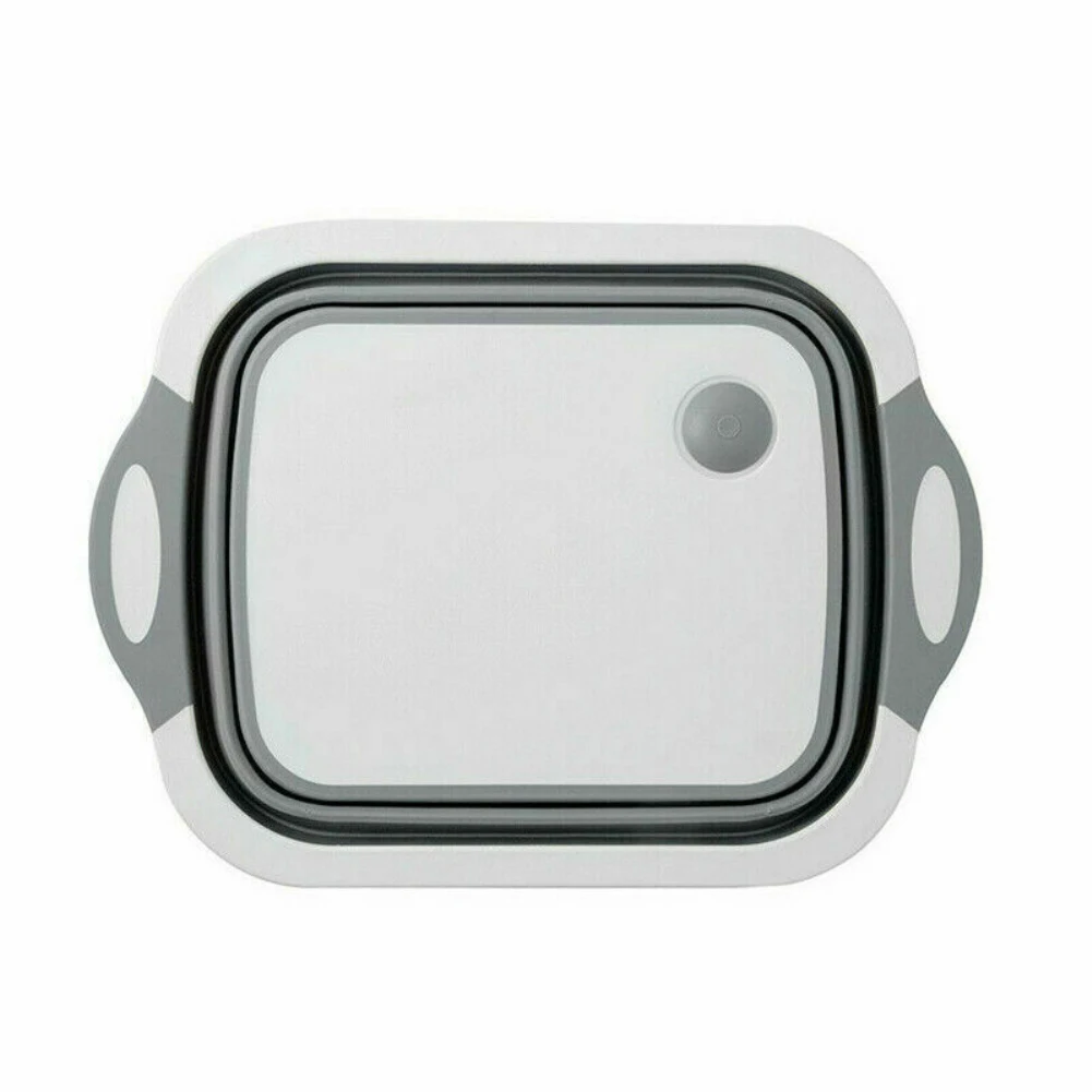 New Chopping Board Folding Drain Basket Vegetable Fruit Washing Holder Basin Tool