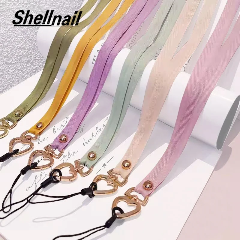 Shellnail 2021 сердцевидной пряжкой мобильный телефон ремешок съемный пряжки ремня