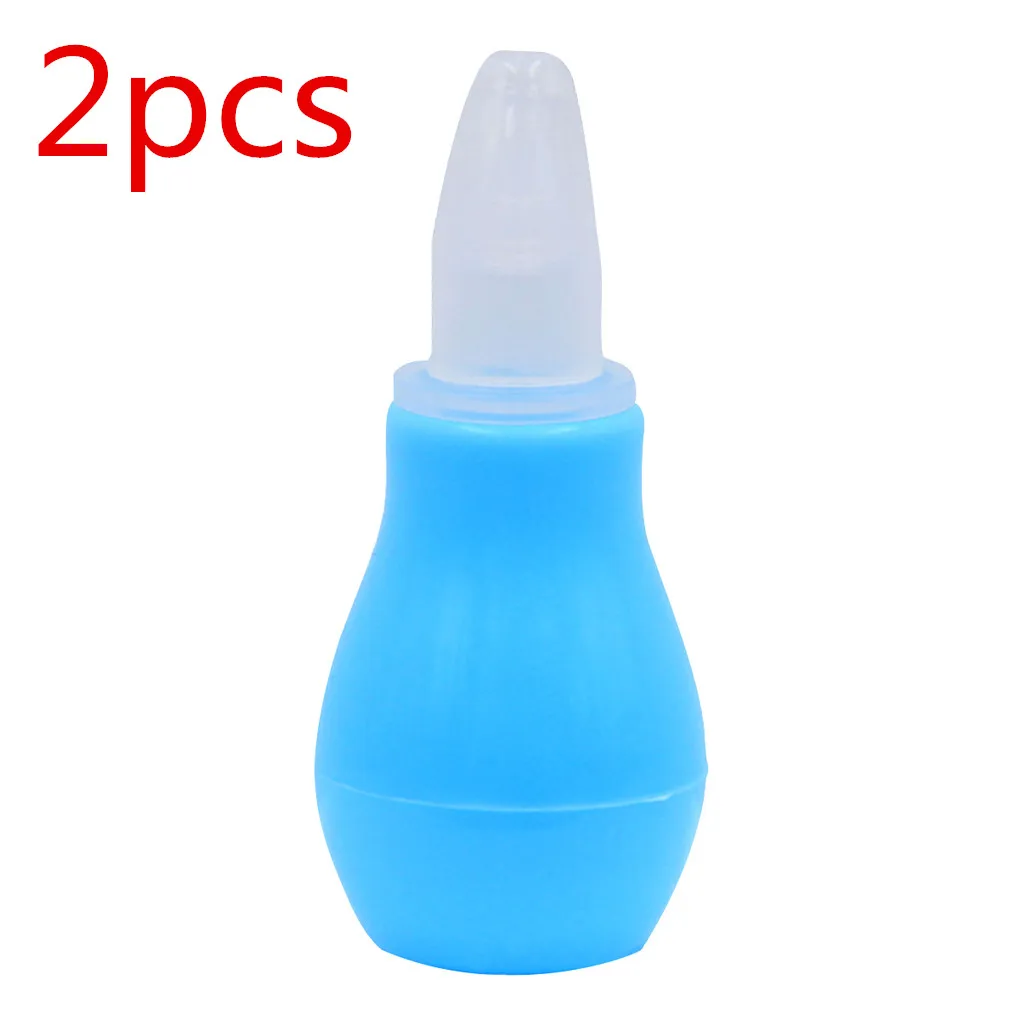 2PCS blue 1 шт./2 шт./5 шт., силиконовый аспиратор для носа для новорожденных детей, Безопасный Очиститель носа для малышей, Вакуумный аспиратор с соплями - Цвет: 2PCS blue