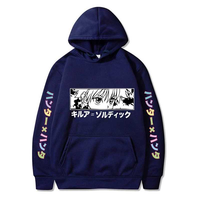 

Japanese Anime Hunter X Hunter Killua Funny Cartoon Hoodies Men Harajuku Oversized Autumn Winter Sweatshirt Warm Pullover Male