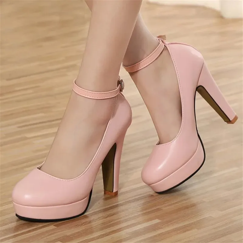 Лидер продаж Новинка 2020 года Обувь на высоком каблуке столбике Женские туфли