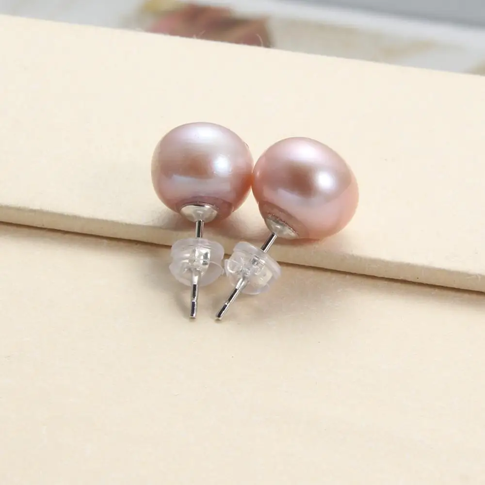 Женские серьги с пресноводным жемчугом ювелирные изделия из серебра 925 пробы