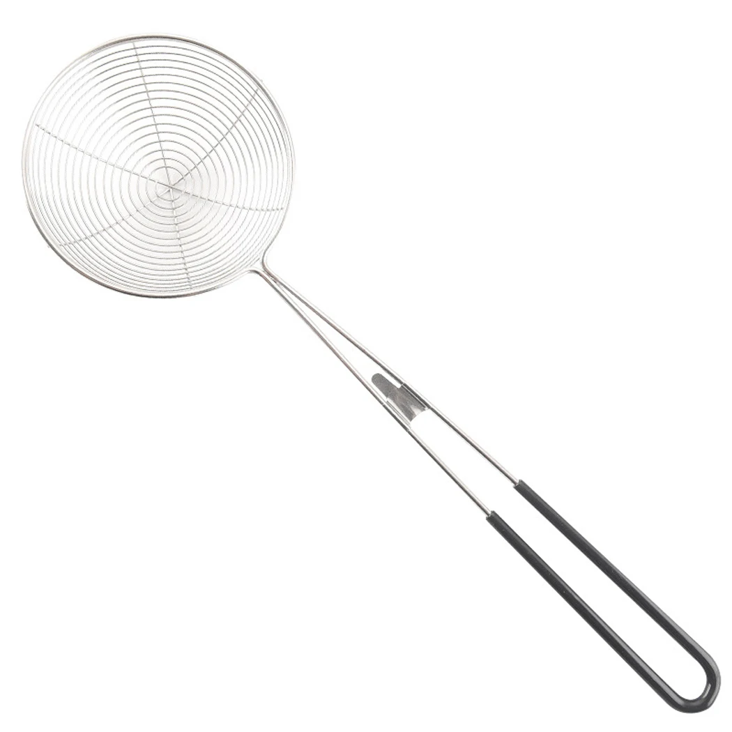 

Stainless Steel Wire Drain Scoop Hot Pot Drain Scoop Drain Oil Spill Scoop Noodles Scoop Powder Spoon Kitchen Supplies