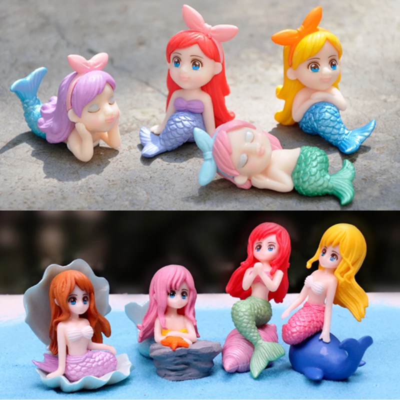 

Миниатюрная заколка для волос в виде ракушек, Русалка, микро-пейзаж, аквариум, водный плащ, сказочные садовые украшения для торта, «сделай са...