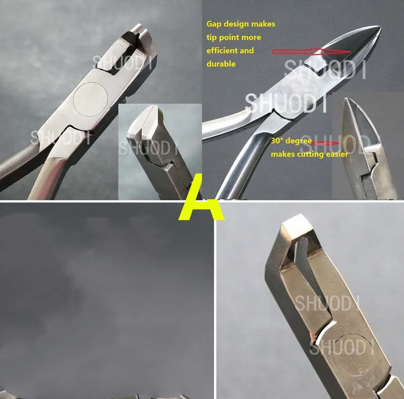 Набор стоматологических ортодонтических дистальных концевых резаков кусачки