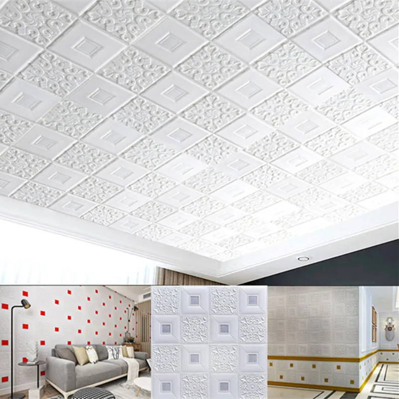 

3D Wallpaper DIY Marble Sticker Waterproof Stickers Wall Papers Home decor Kids Room 3D Self-Adhesive Wallpaper