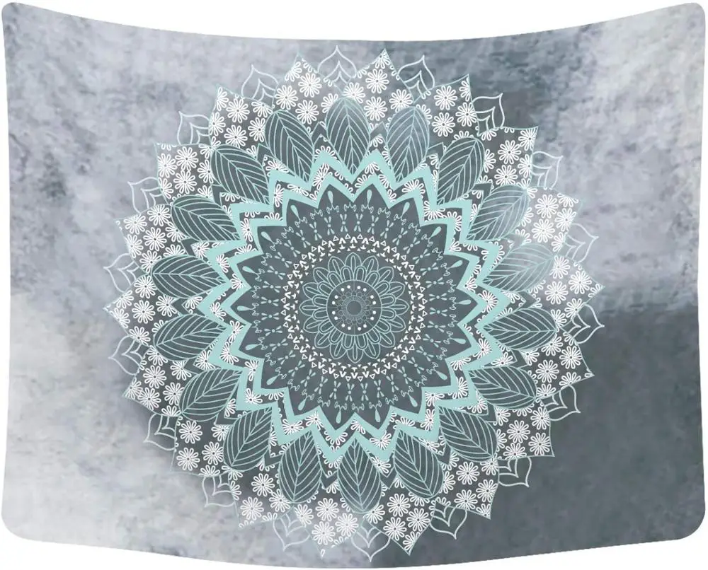 

LUCKYYJ Mandala Tapestry Hippie Bohemian Tapestry Wall Hanging Flower Psychedelic Tapestry Indian Decor for Living Room Bedroom